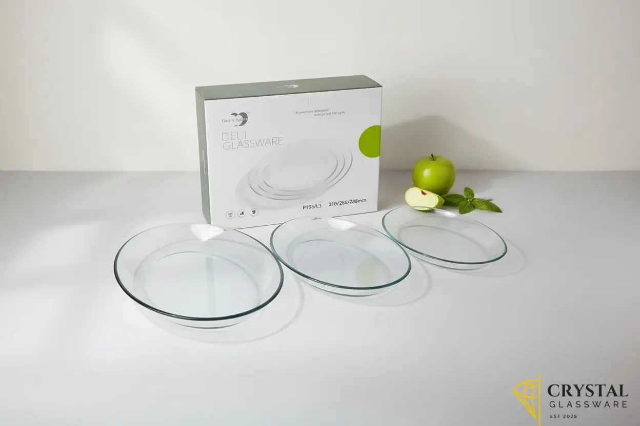 Deli Glass Ware 3 Pcs Oval Glass Serving Dish / Bowl Set | Crystal Clear Glass | For Salan, Rice & Serving
